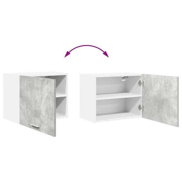 Hängeschrank Betongrau/Weiß 50x31x40cm