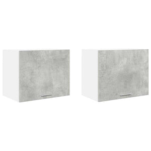 Hängeschrank 2er Set Betongrau/Weiß 50x40cm