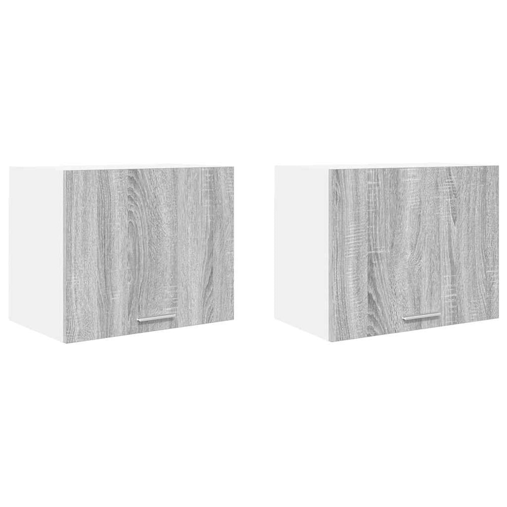 Hängeschrank 2er Set Grau Sonoma/Weiß