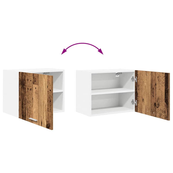 Hängeschrank 2er Set, Altholz/Weiß, 50x40 cm