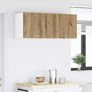 Hängeschrank 2er Set Eiche/Weiß