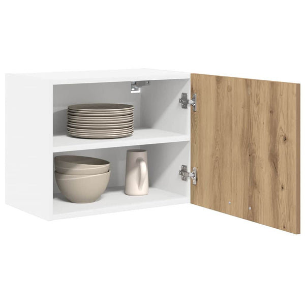 Hängeschrank 2er Set Eiche/Weiß