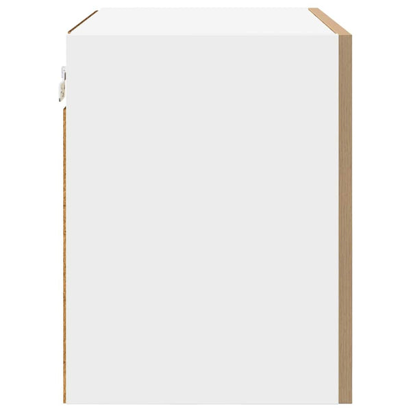 Hängeschrank 2er Set Eiche/Weiß