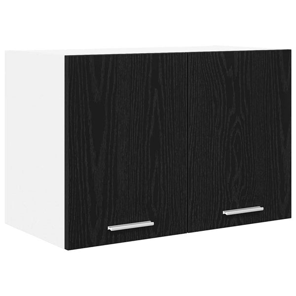 Hängeschrank Schwarz Eiche/Weiß 60x40 cm