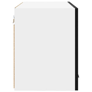 Hängeschrank Schwarz Eiche/Weiß 60x40 cm