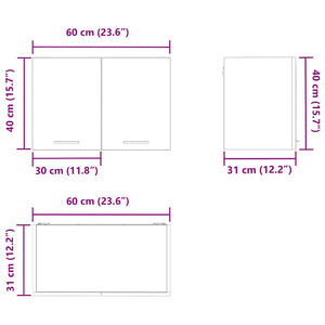 Hängeschrank Sonoma Eiche & Weiß, 2er-Set