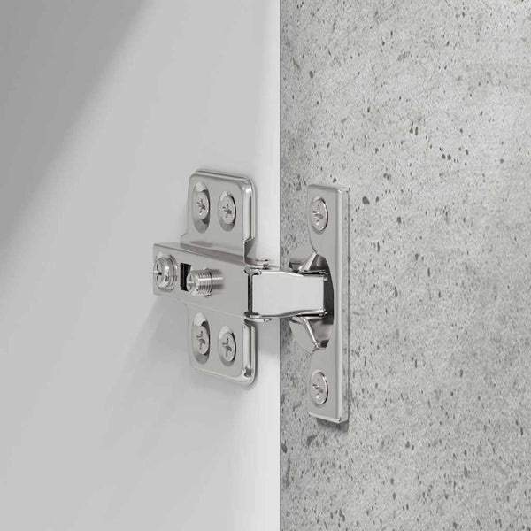Hängeschrank mit Tür, Betongrau/Weiß, 2er-Set