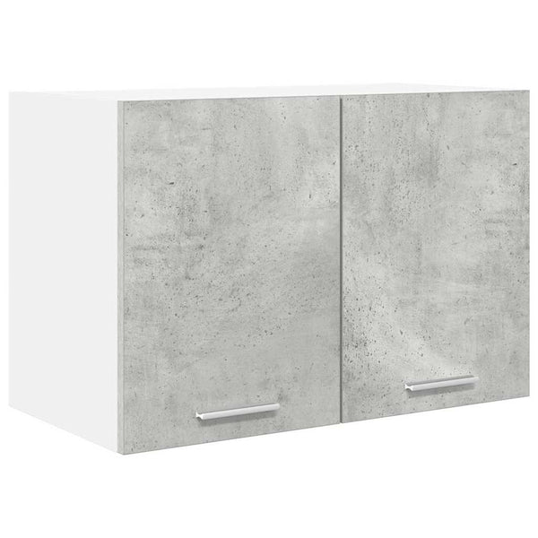 Hängeschrank mit Tür, Betongrau/Weiß, 2er-Set
