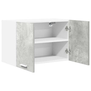 Hängeschrank mit Tür, Betongrau/Weiß, 2er-Set