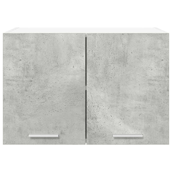 Hängeschrank mit Tür, Betongrau/Weiß, 2er-Set