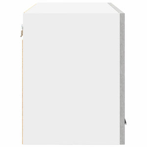 Hängeschrank mit Tür, Betongrau/Weiß, 2er-Set