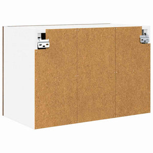 Hängeschrank 2er Set, Geräucherte Eiche/Weiß