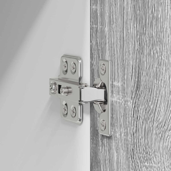 Hängeschrank 2er Set Grau/Weiß 60x40 cm