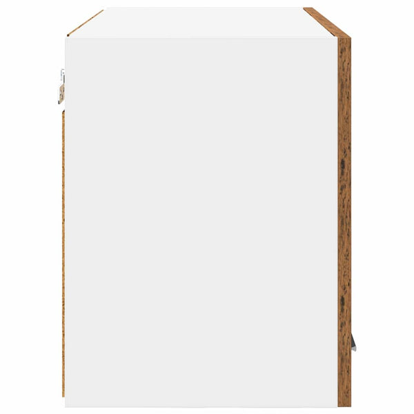 Hängeschrank 2er Set, Altholz/Weiß, 60x40 cm