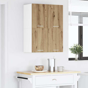 Hängeschrank 2er Set Eiche/Weiß 60cm