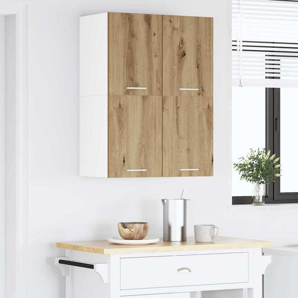 Hängeschrank 2er Set Eiche/Weiß 60cm