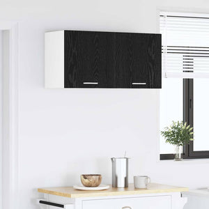 Hängeschrank Schwarz Eichen-Optik 80 cm