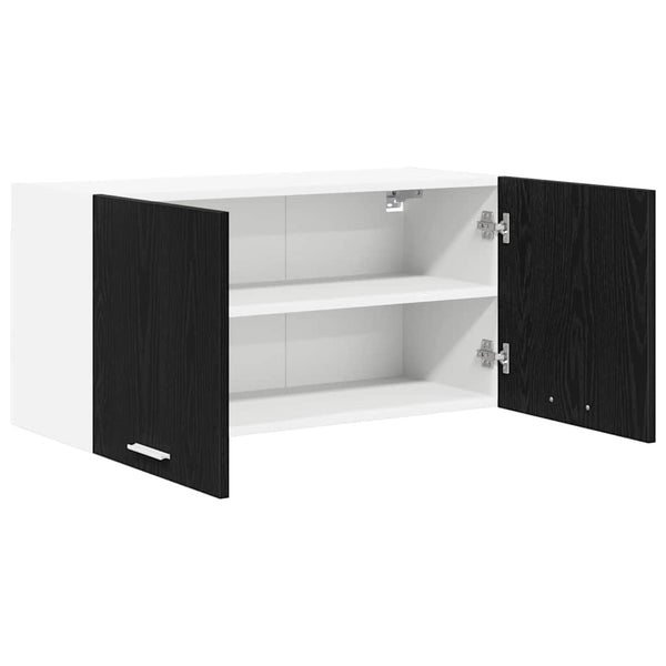 Hängeschrank Schwarz Eichen-Optik 80 cm