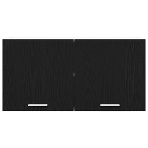 Hängeschrank Schwarz Eichen-Optik 80 cm