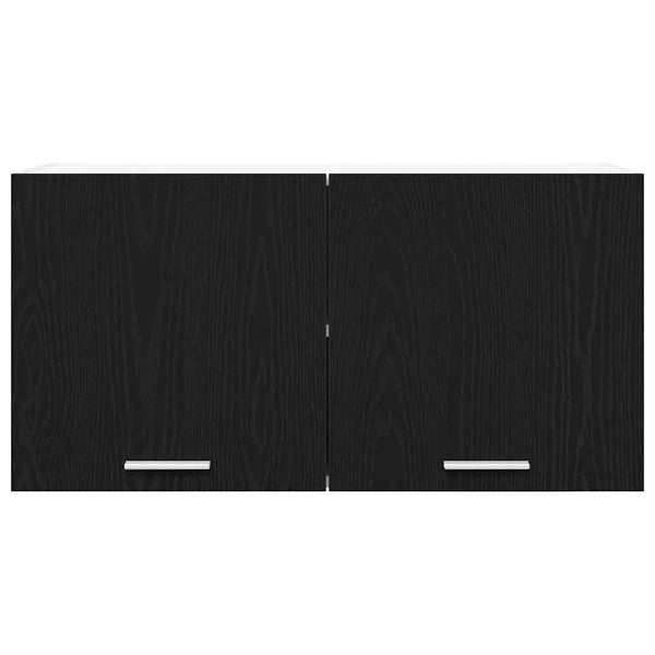 Hängeschrank Schwarz Eichen-Optik 80 cm