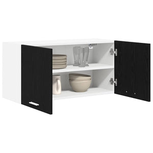 Hängeschrank Schwarz Eichen-Optik 80 cm