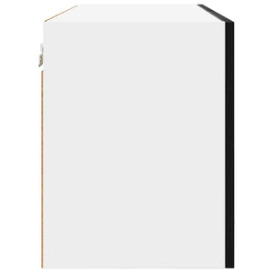 Hängeschrank Schwarz Eichen-Optik 80 cm