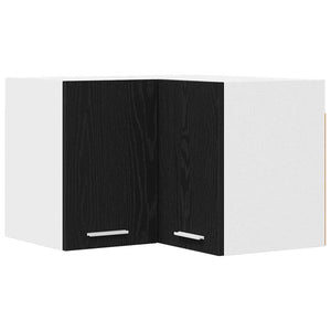 Hängeschrank, Schwarz Eiche/Weiß, 57x57x40 cm