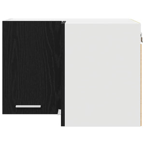 Hängeschrank, Schwarz Eiche/Weiß, 57x57x40 cm