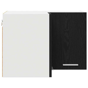Hängeschrank, Schwarz Eiche/Weiß, 57x57x40 cm