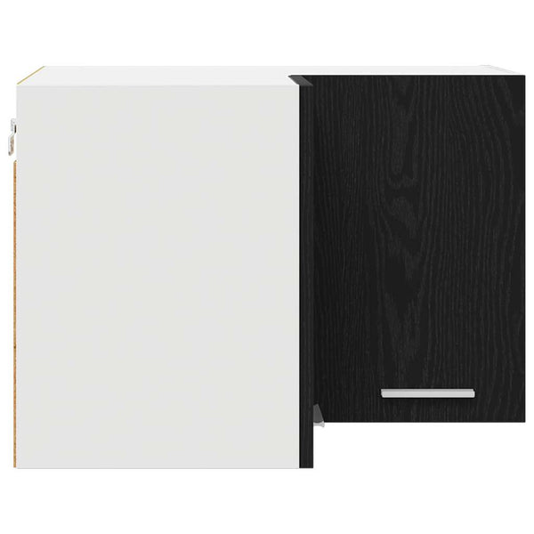 Hängeschrank, Schwarz Eiche/Weiß, 57x57x40 cm