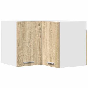 vidaXL Meuble haut de rangement chêne Sonoma et blanc 57 x 57 x 40 cm