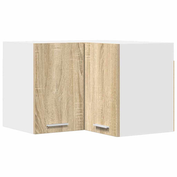 vidaXL Meuble haut de rangement chêne Sonoma et blanc 57 x 57 x 40 cm