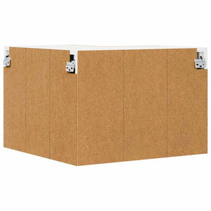 vidaXL Meuble haut de rangement chêne Sonoma et blanc 57 x 57 x 40 cm