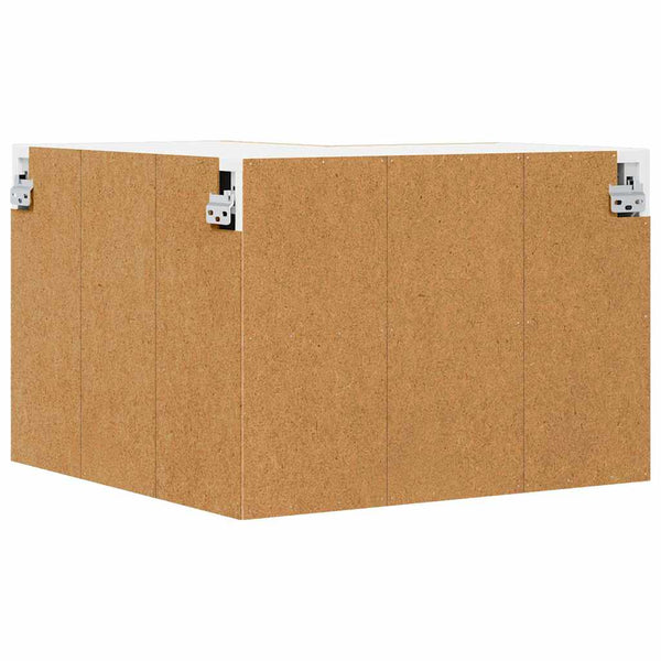 vidaXL Meuble haut de rangement chêne Sonoma et blanc 57 x 57 x 40 cm