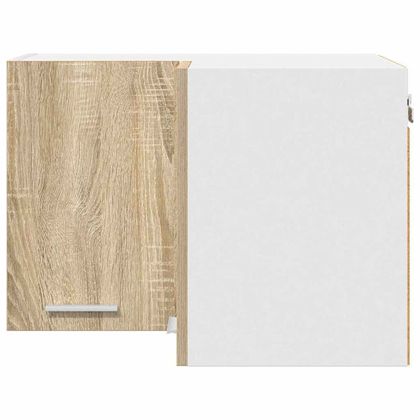 vidaXL Meuble haut de rangement chêne Sonoma et blanc 57 x 57 x 40 cm