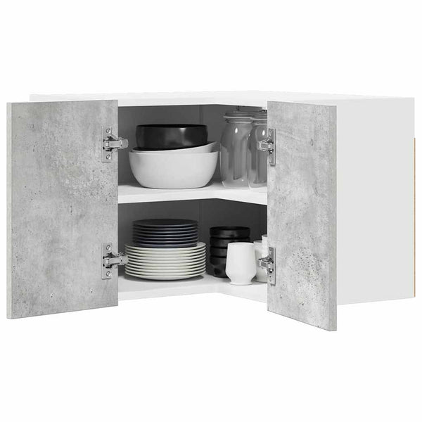 Hängeschrank Betongrau/Weiß 57x57x40 cm