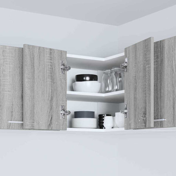 Hängeschrank Grau Sonoma/Weiß 57x57x40cm