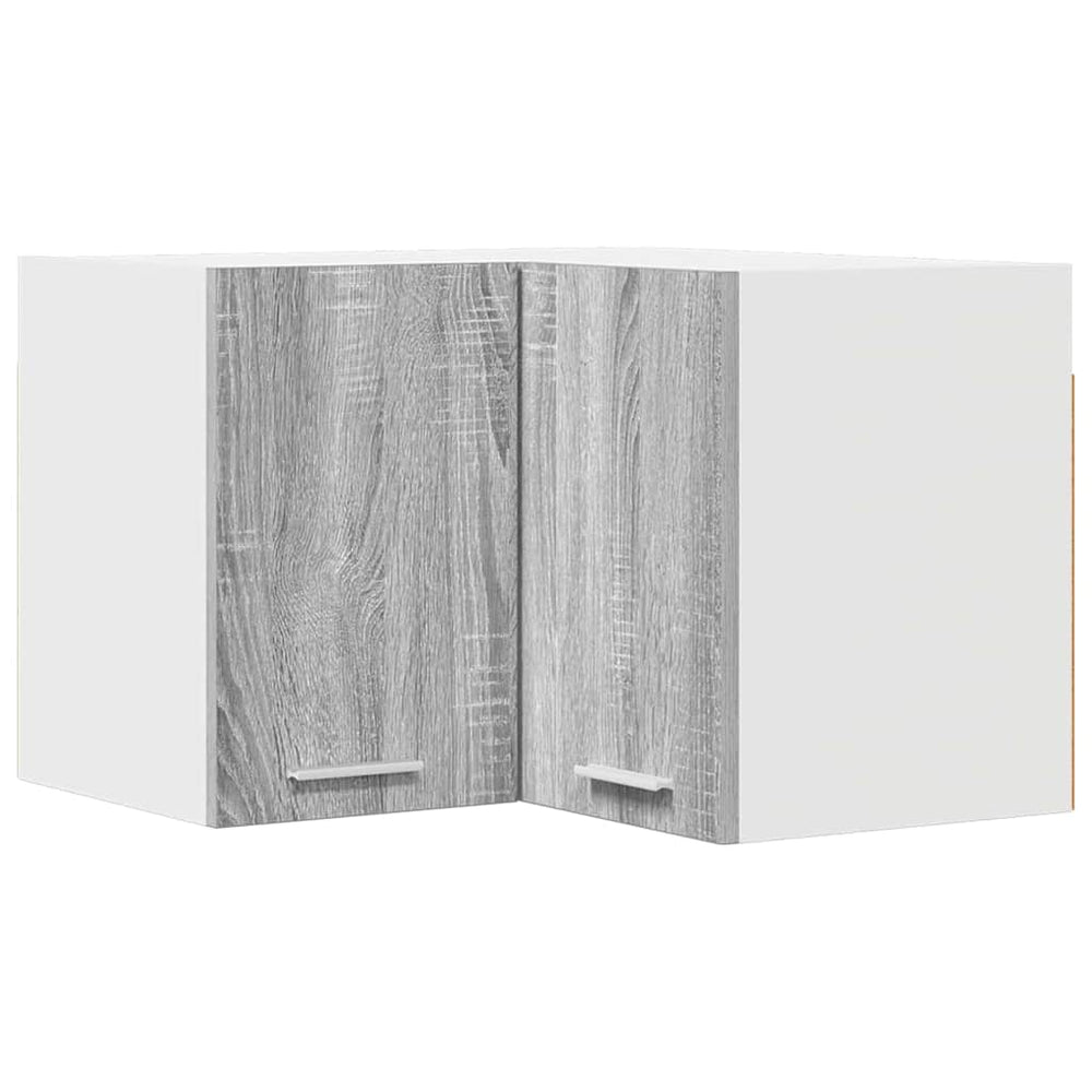 vidaXL Wall Cabinet Grey Sonoma and White 57 x 57 x 40 cm Engineered Wood