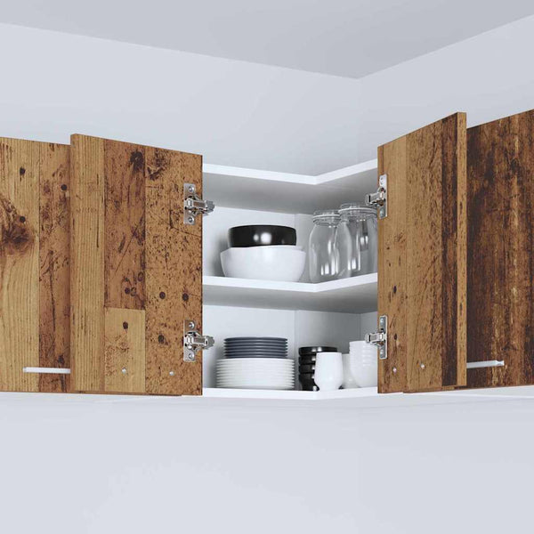 Hängeschrank Altes Holz/Weiß 57x57x40 cm