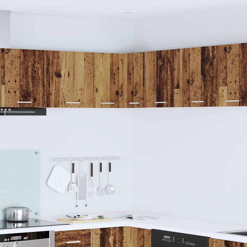 vidaXL Wall Cabinet Old Wood and White 57 x 57 x 40 cm Engineered Wood