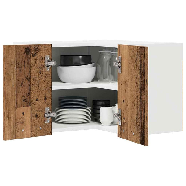Hängeschrank Altes Holz/Weiß 57x57x40 cm