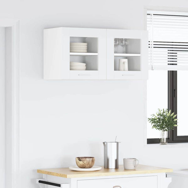 Hängeschrank Weiß 2er-Set 40x40 cm