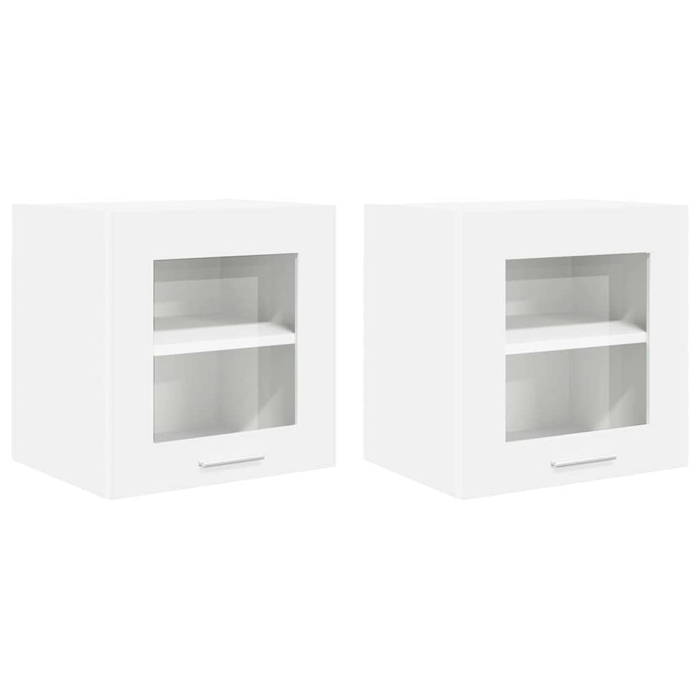 Hängeschrank Weiß 2er-Set 40x40 cm