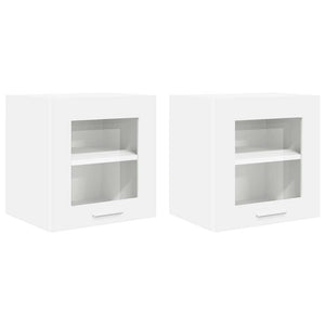 Hängeschrank Weiß 2er-Set 40x40 cm