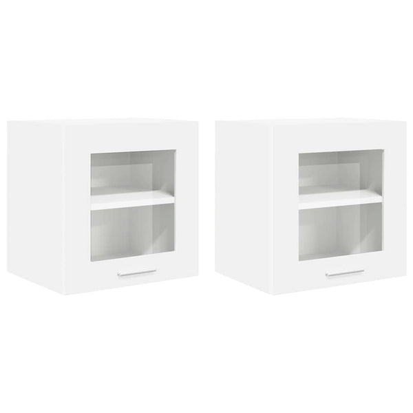 Hängeschrank Weiß 2er-Set 40x40 cm
