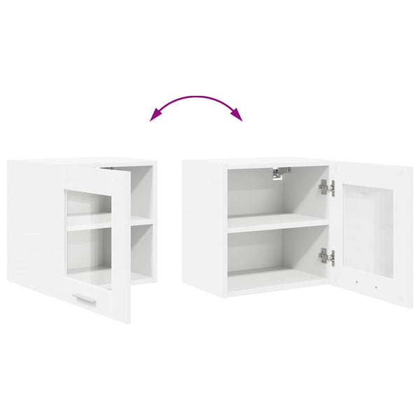 Hängeschrank Weiß 2er-Set 40x40 cm