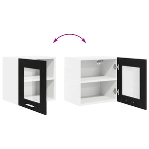 Hängeschrank Schwarz Eichen-Optik 40cm