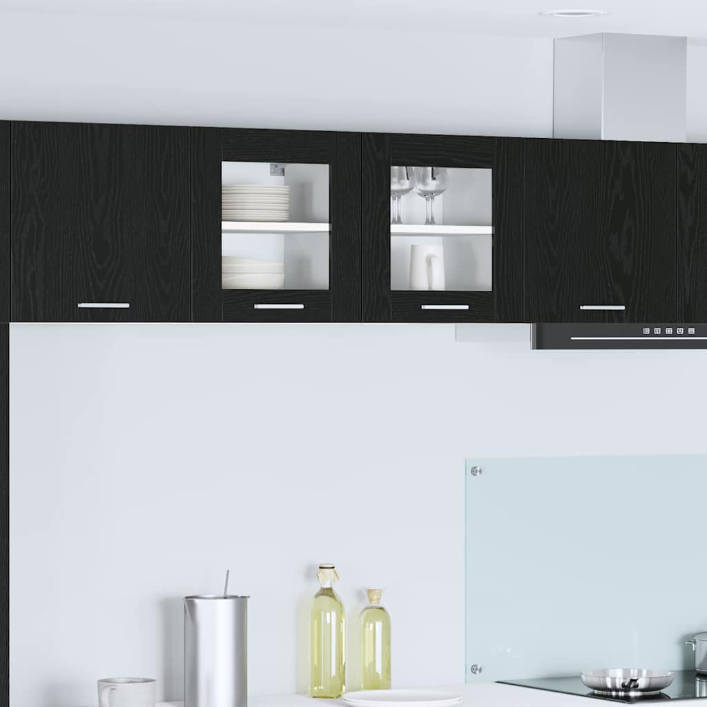 Hängeschrank Schwarz Eiche 2er Set