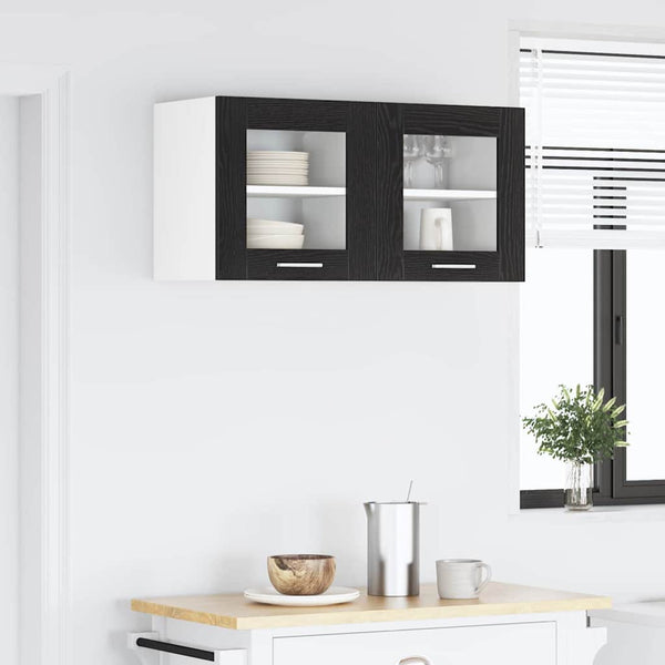 Hängeschrank Schwarz Eiche 2er Set