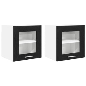 Hängeschrank Schwarz Eiche 2er Set